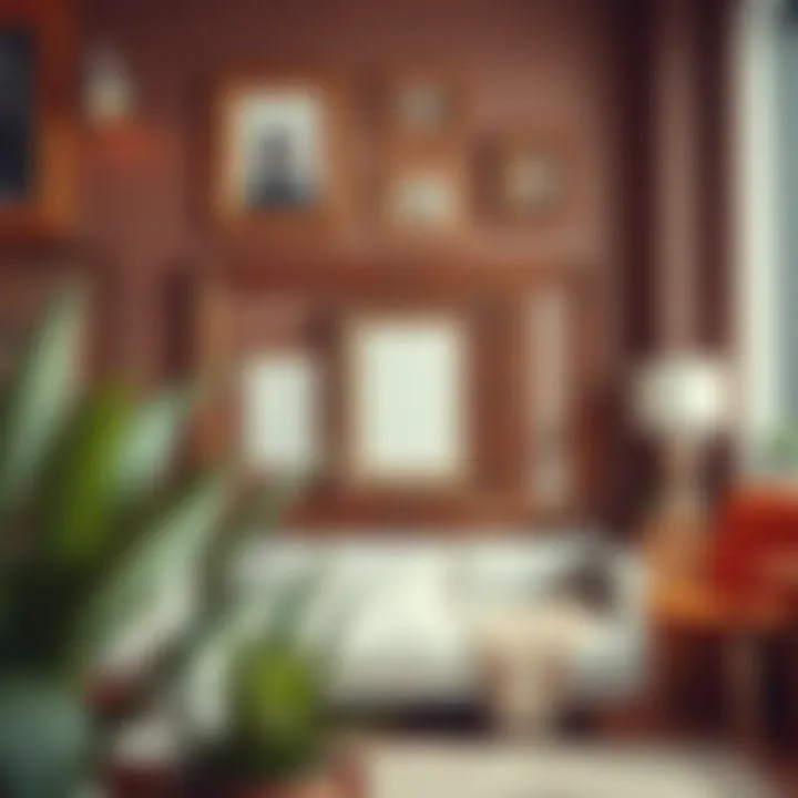 Creative DIY brown photo frame project with craft materials