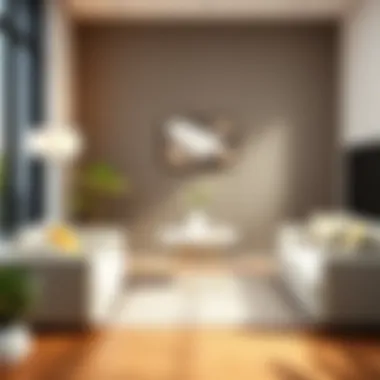 White small table used as a decorative accent in a minimalist room