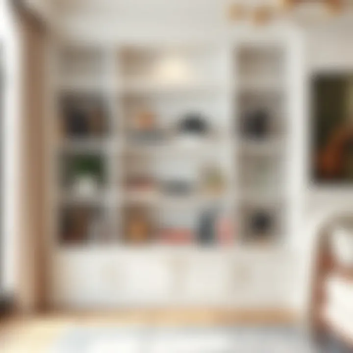 Elegant white three-tier bookcase showcasing design versatility