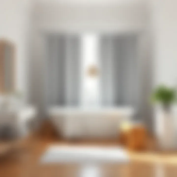 Trendy design variations of silver and grey shower curtains