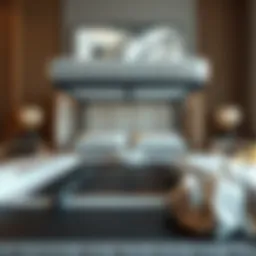 Detailed view of a twin bed support structure