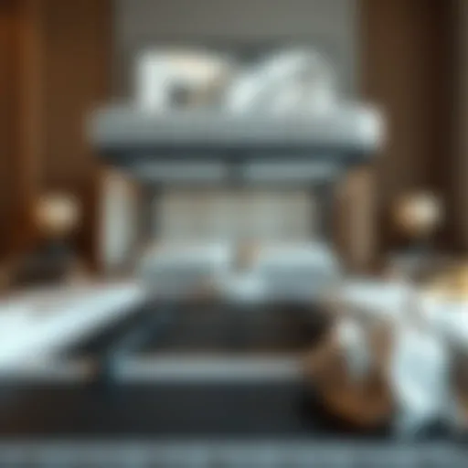 Detailed view of a twin bed support structure