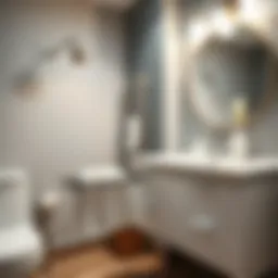 Stylish under sink towel rack showcasing space efficiency