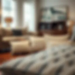 A visual comparison of various pillow insert sizes against standard home decor items