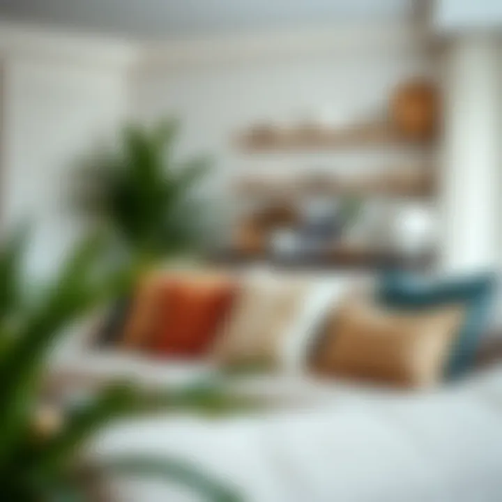 A well-styled living room showcasing pillows of different sizes and their aesthetic impact