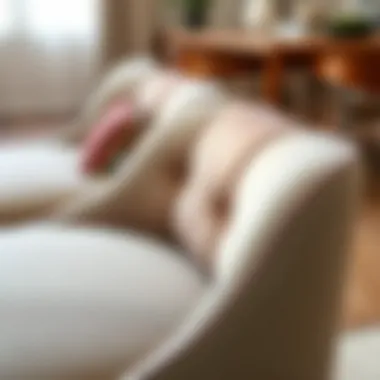 Close-up of upholstery on a durable dining chair