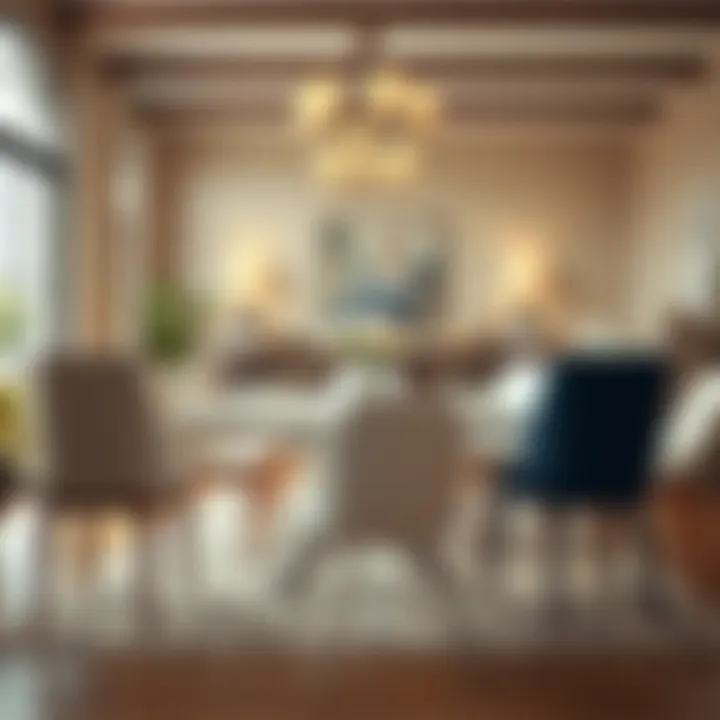 Variety of dining chairs in a well-decorated dining room