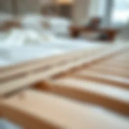 Close-up view of flexible bed slats showcasing their design and structure