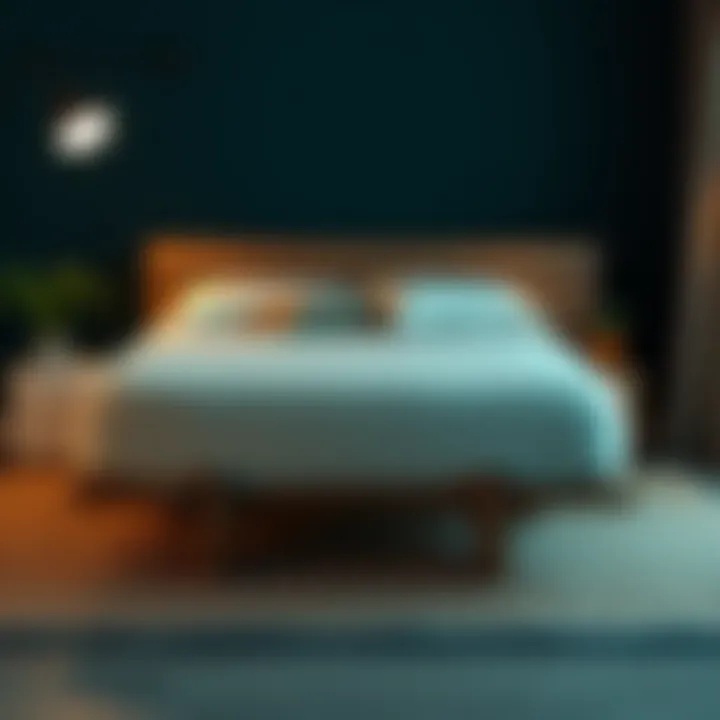 Visual representation of a mattress on flexible bed slats highlighting compatibility