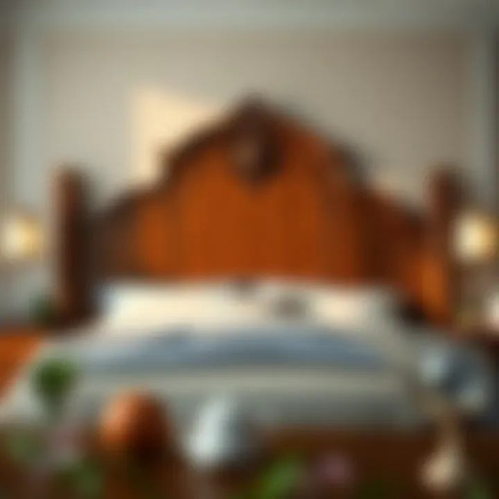 Classic Wooden King Headboard Classic wooden king headboard with intricate detailing