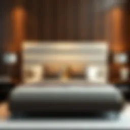 Contemporary king headboard showcasing modern design