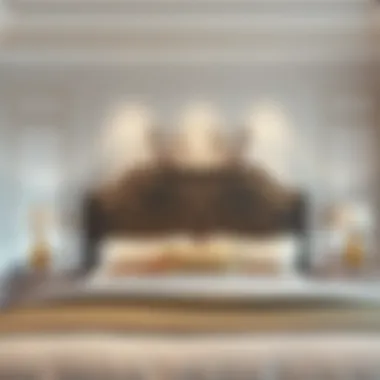 Elegant Upholstered King Headboard Elegant upholstered king headboard enhancing bedroom aesthetics