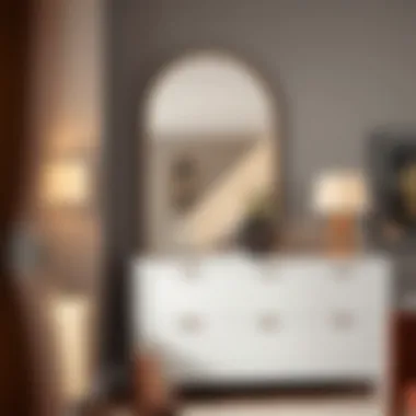 Stylish mirror integrated with Malm chest enhancing functionality