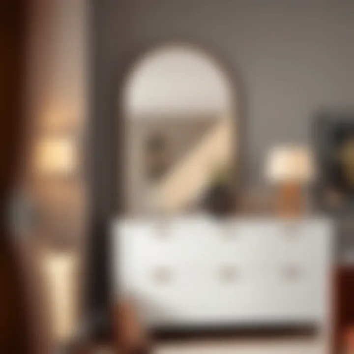 Stylish mirror integrated with Malm chest enhancing functionality