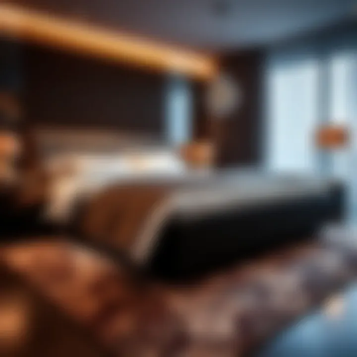 Luxurious bed showcasing premium materials and craftsmanship