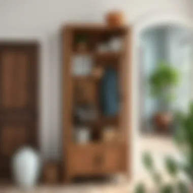 Rustic Wooden Entryway Tree Rustic wooden entryway tree with organized storage