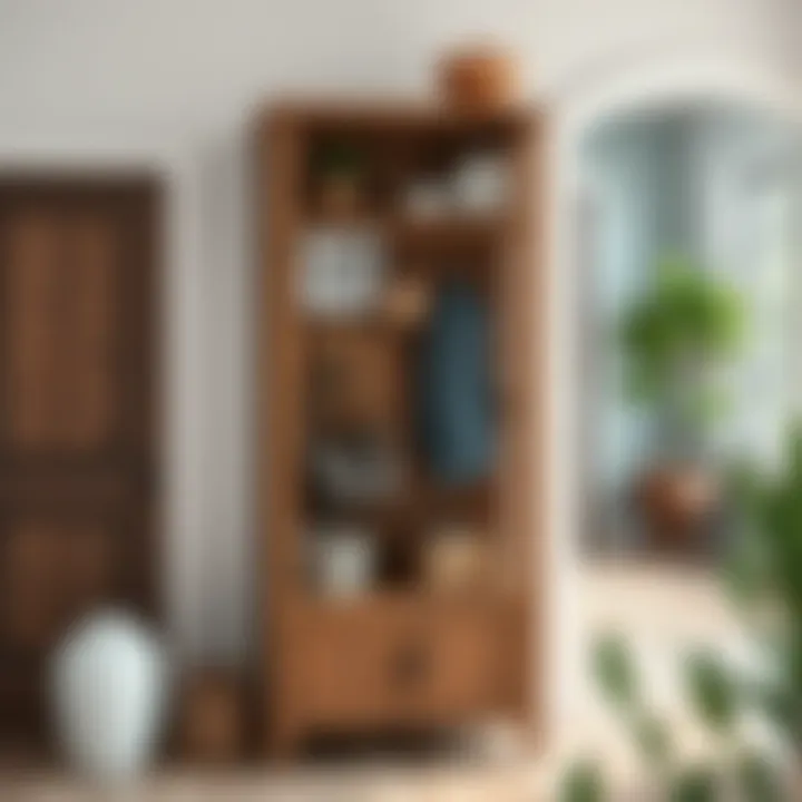 Rustic Wooden Entryway Tree Rustic wooden entryway tree with organized storage