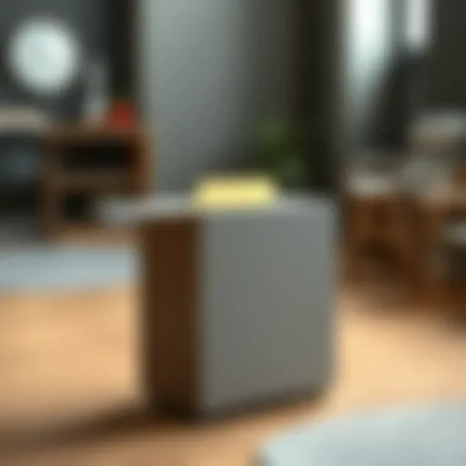 Versatile Design of a Narrow File Box Sleek narrow file box design showcasing versatility