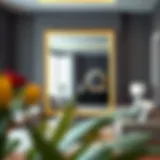 Elegant Design of Walmart Mirror in Modern Living Room Setting