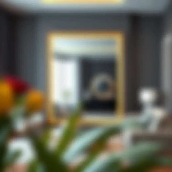 Elegant Design of Walmart Mirror in Modern Living Room Setting