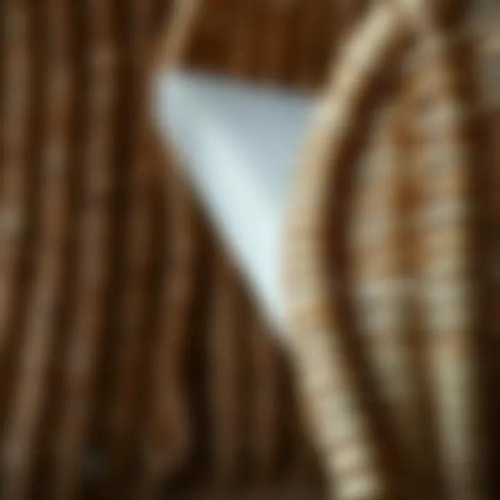 Close-up of wicker weaving showcasing craftsmanship